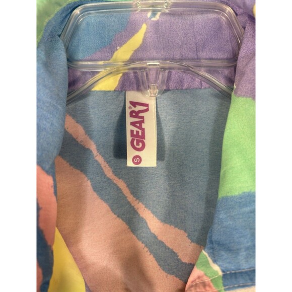 Vintage 90s Pastel Paintbrush Jacket Size S Preppy Beach Made In USA - Picture 13 of 13